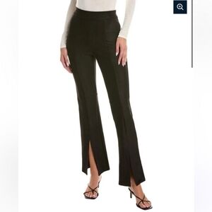 Nwt Commando Faux Suede Black Split Front Pant Size Medium